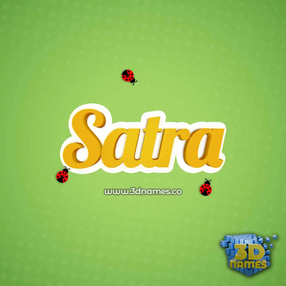 satra in Ladybugs style - 3D name wallpaper
