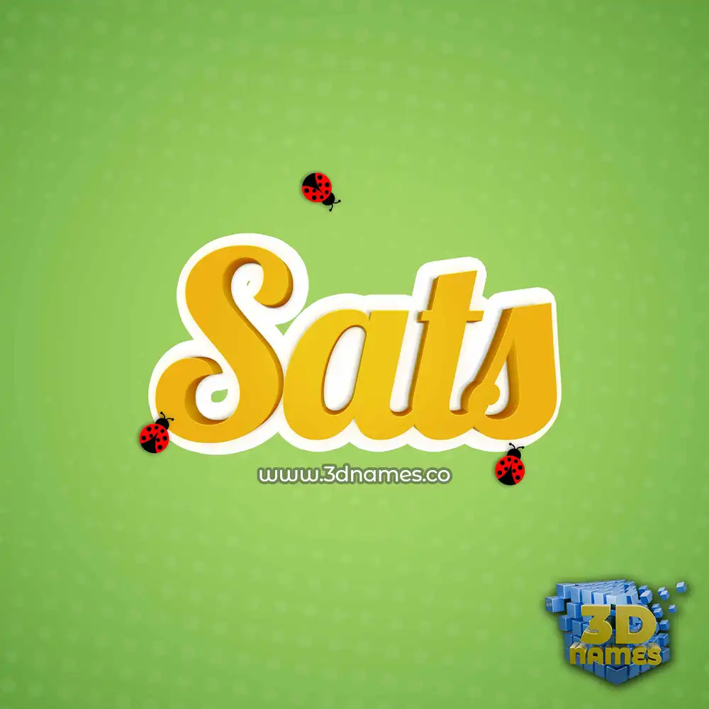 sats in Ladybugs style - 3D name wallpaper