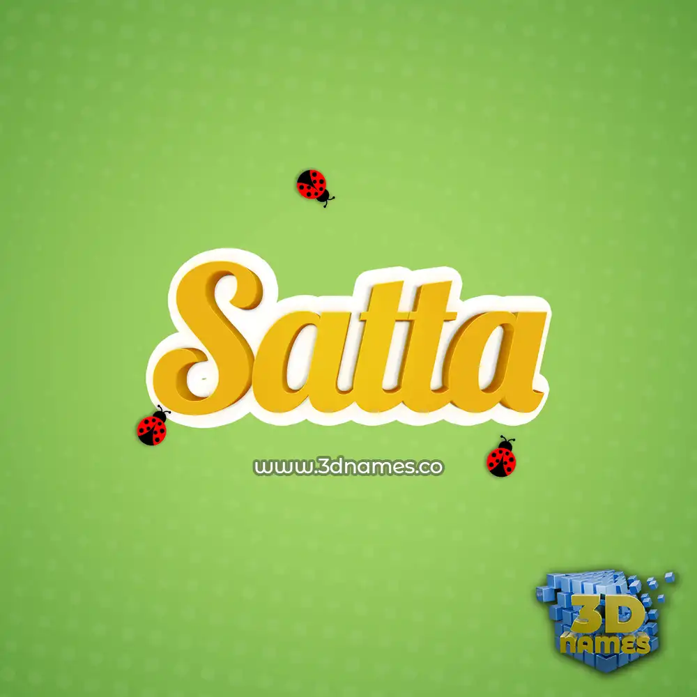 satta in Ladybugs style - 3D name wallpaper