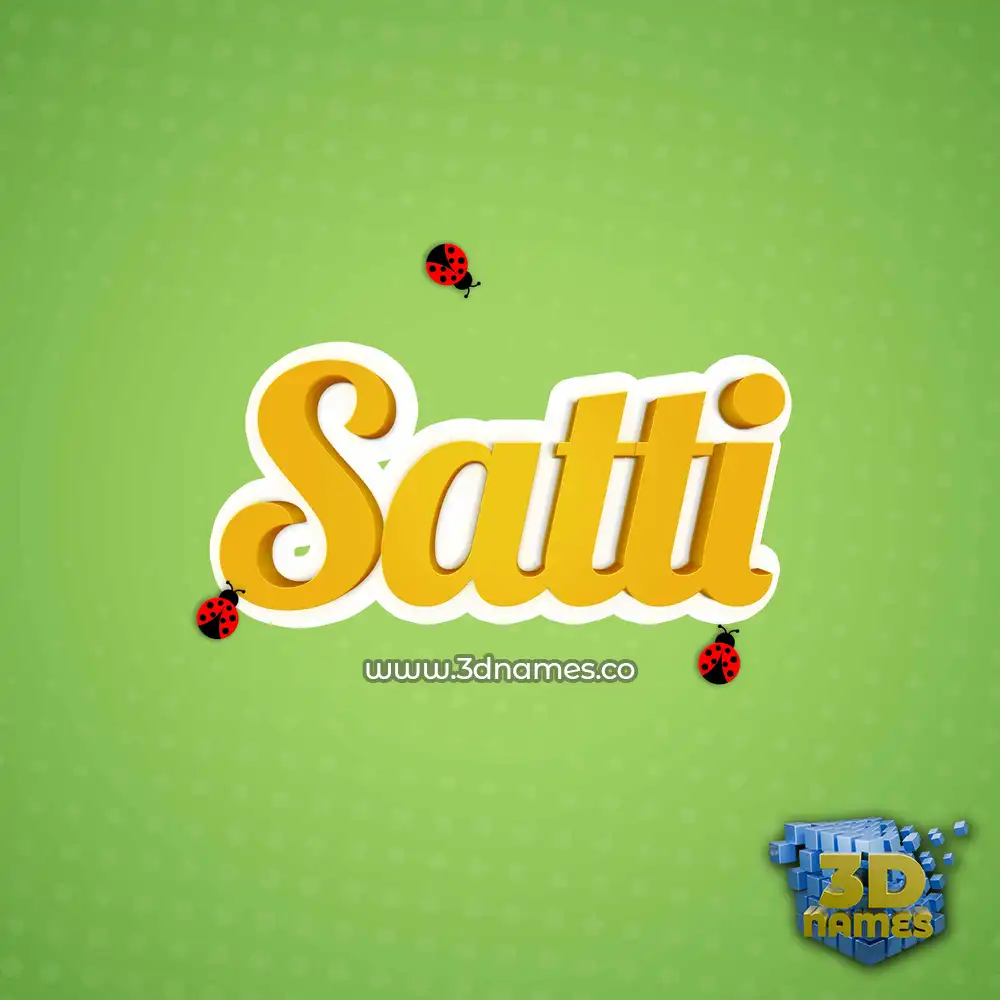 satti in Ladybugs style - 3D name wallpaper