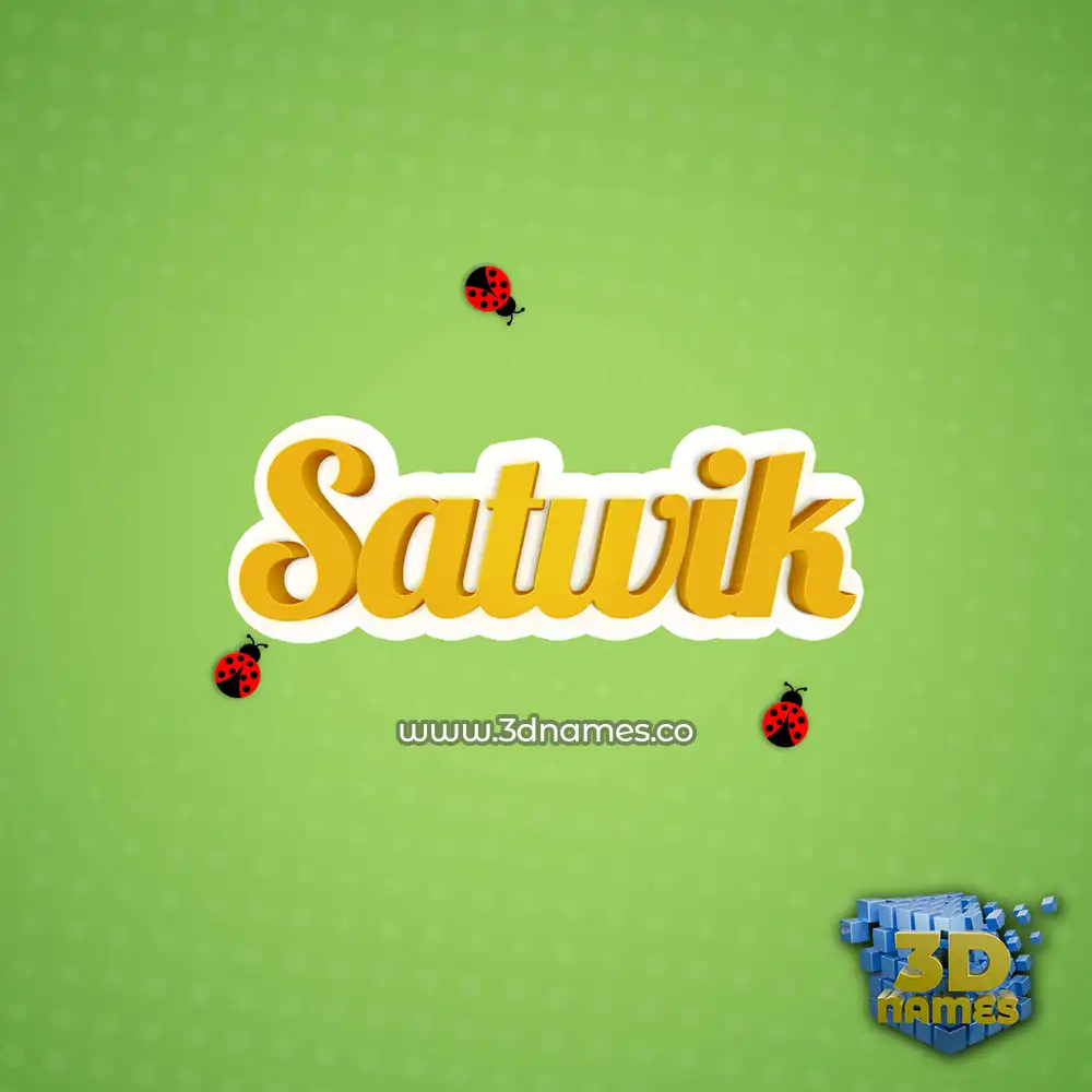 satwik in Ladybugs style - 3D name wallpaper