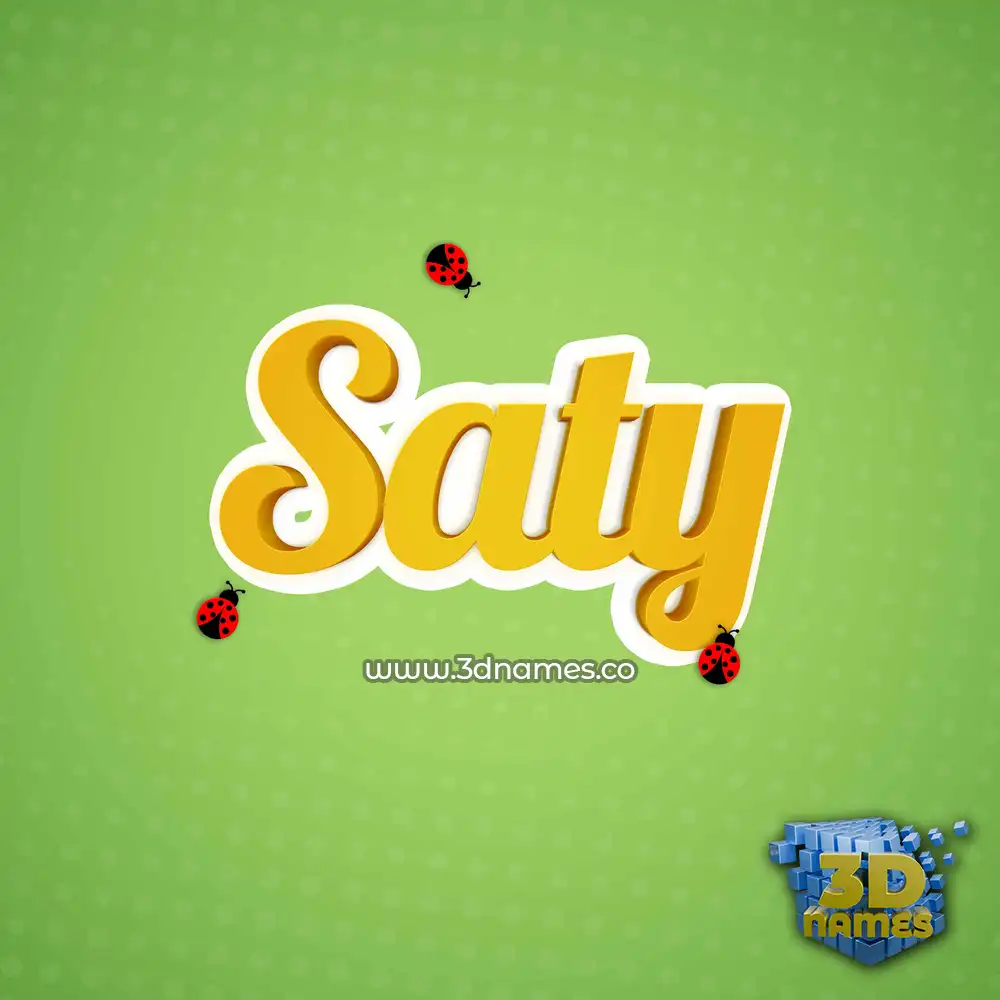 saty in Ladybugs style - 3D name wallpaper
