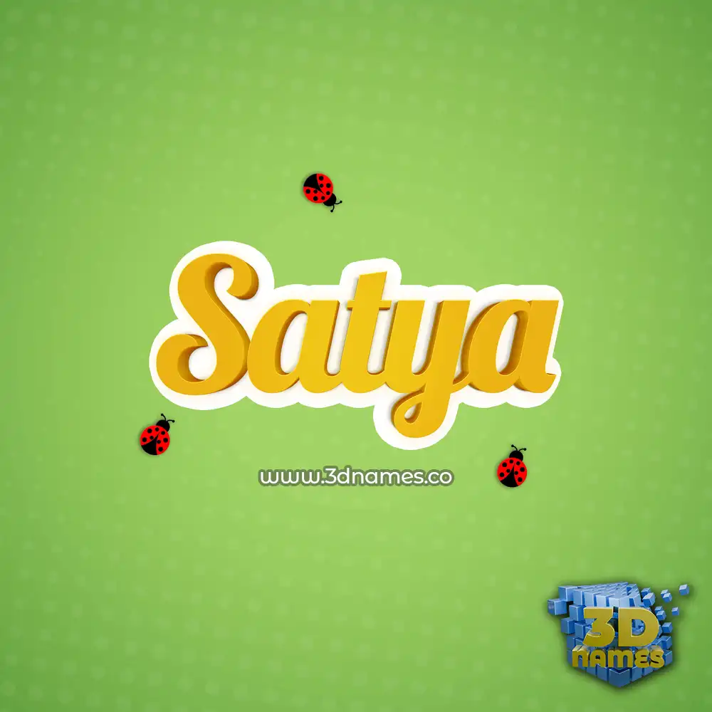 satya in Ladybugs style - 3D name wallpaper
