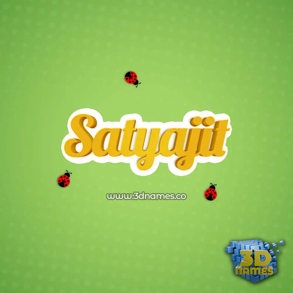 satyajit in Ladybugs style - 3D name wallpaper