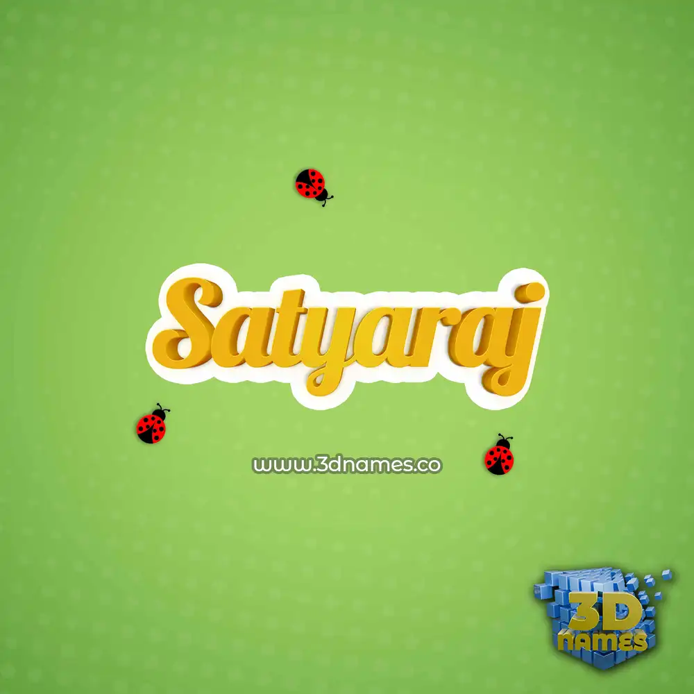 satyaraj in Ladybugs style - 3D name wallpaper