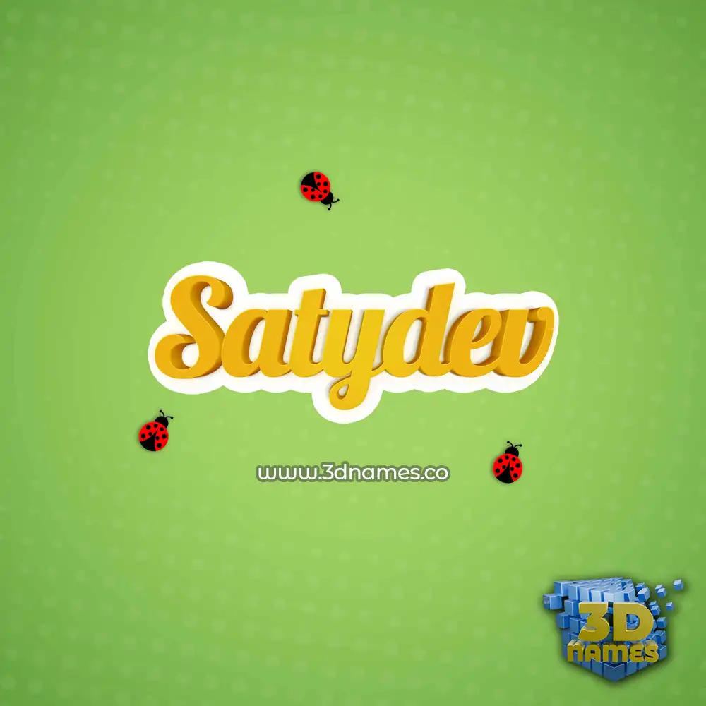 satydev in Ladybugs style - 3D name wallpaper