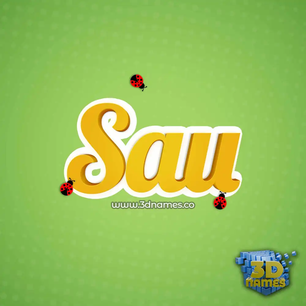 sau in Ladybugs style - 3D name wallpaper