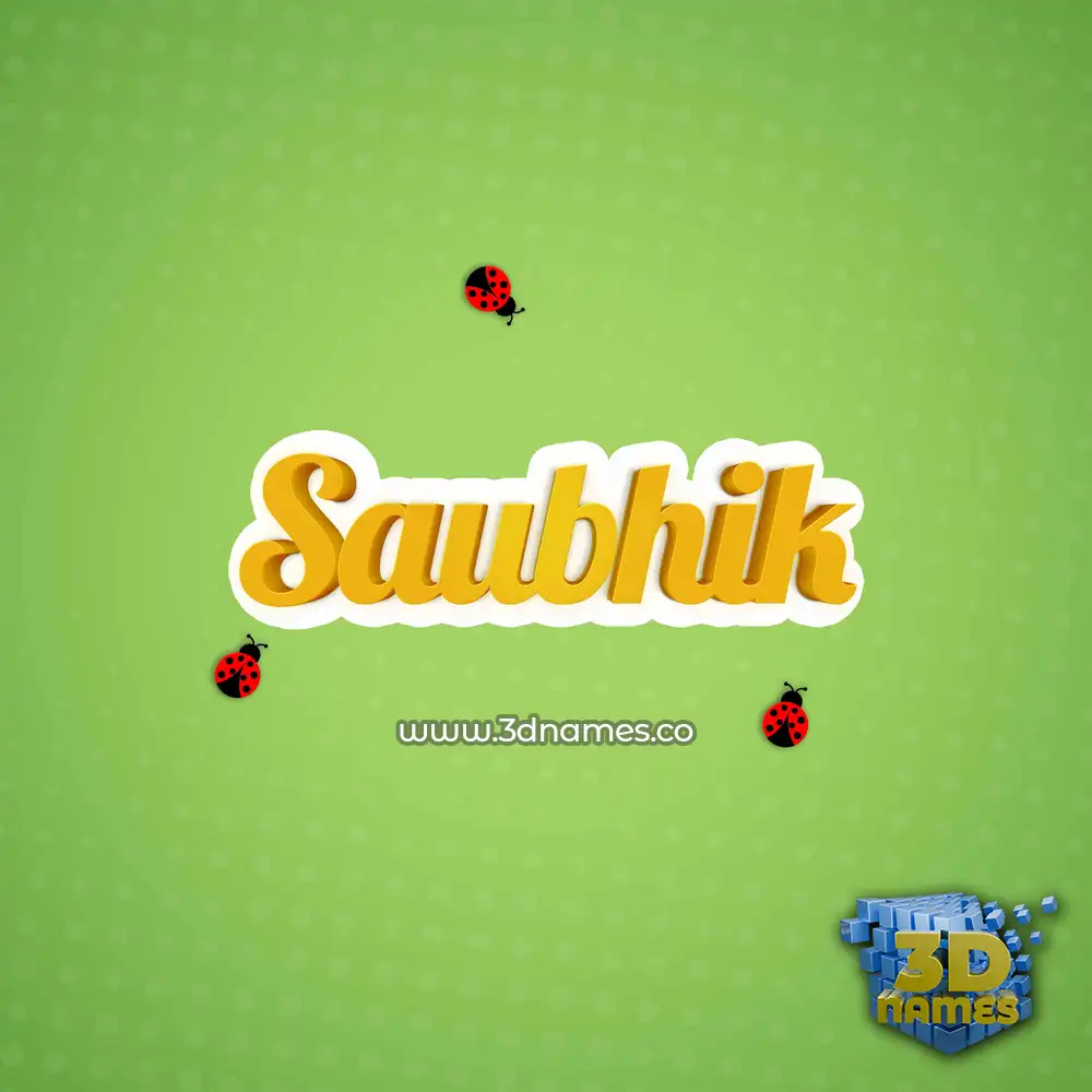 saubhik in Ladybugs style - 3D name wallpaper