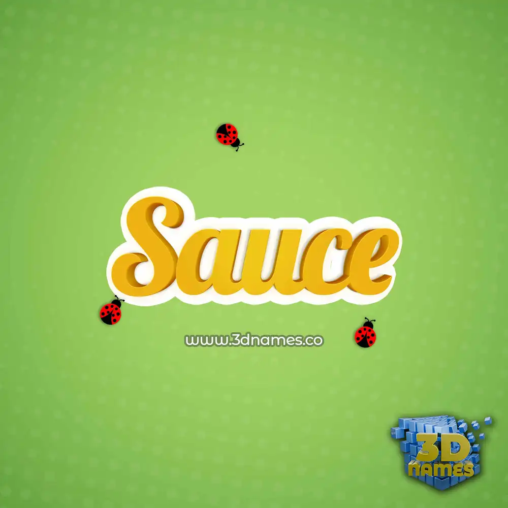 sauce in Ladybugs style - 3D name wallpaper
