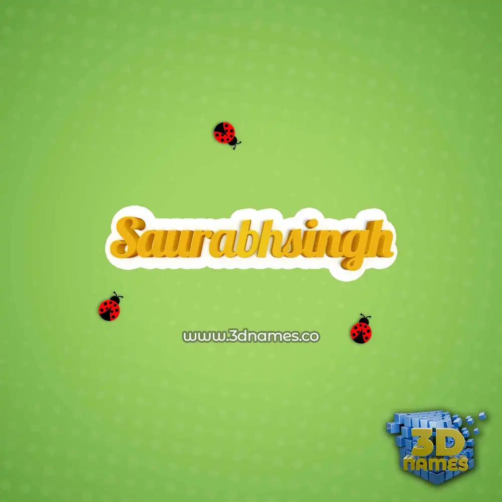 saurabhsingh in Ladybugs style - 3D name wallpaper