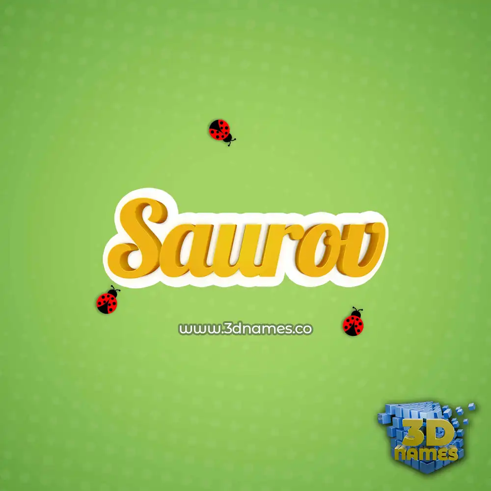 saurov in Ladybugs style - 3D name wallpaper