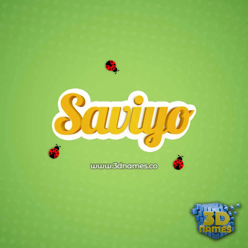 saviyo in Ladybugs style - 3D name wallpaper