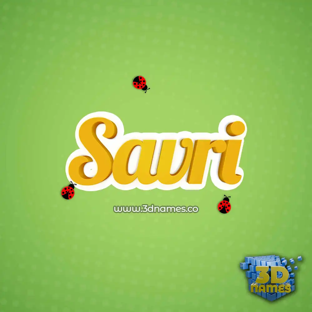 savri in Ladybugs style - 3D name wallpaper