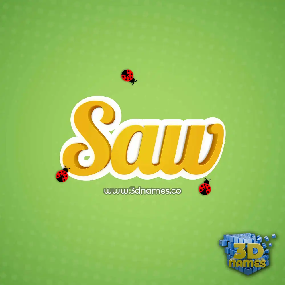 saw in Ladybugs style - 3D name wallpaper