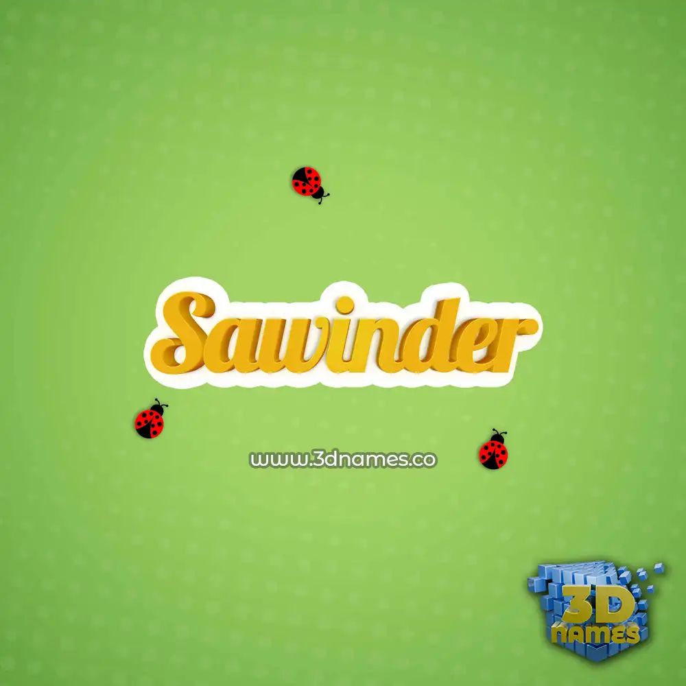 sawinder in Ladybugs style - 3D name wallpaper