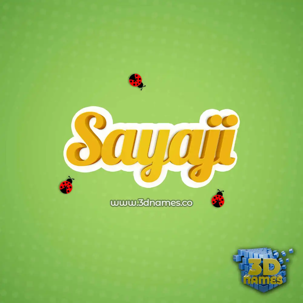 sayaji in Ladybugs style - 3D name wallpaper