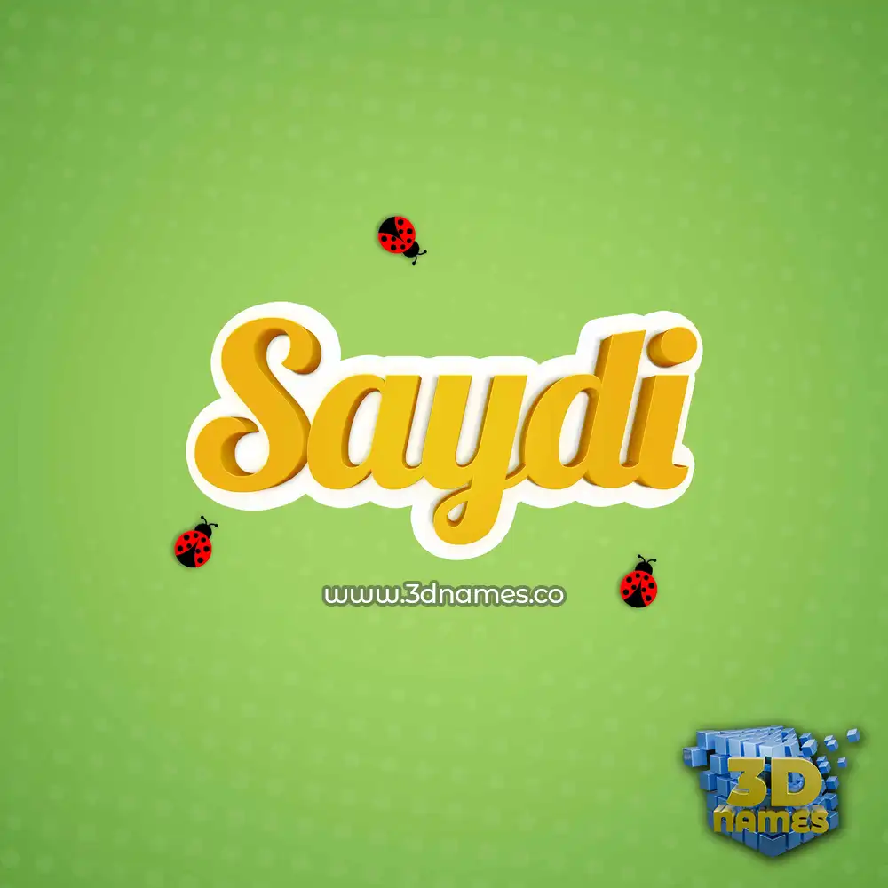 saydi in Ladybugs style - 3D name wallpaper