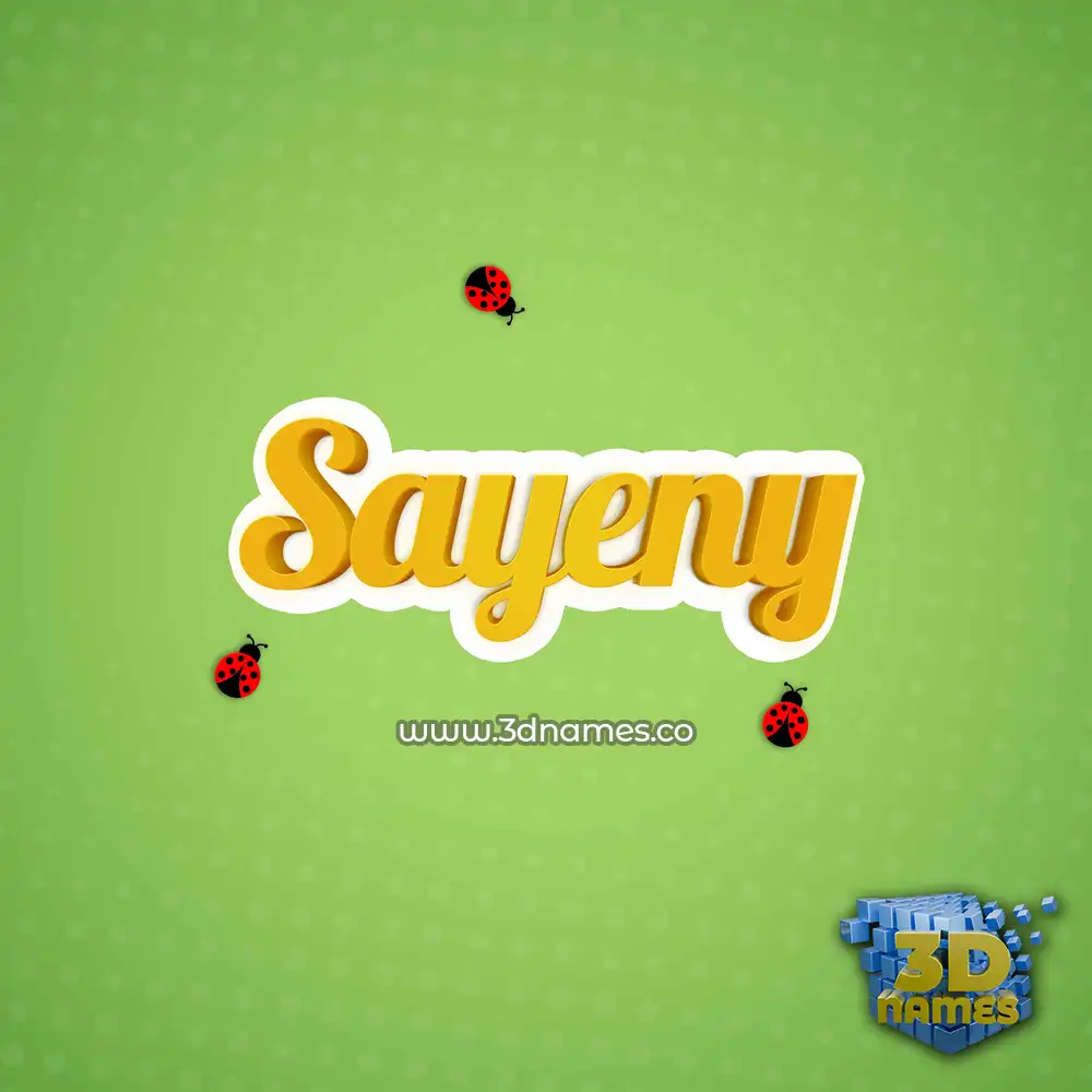 sayeny in Ladybugs style - 3D name wallpaper