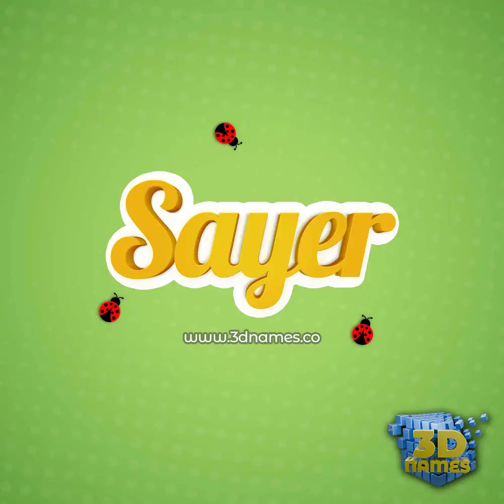 sayer in Ladybugs style - 3D name wallpaper