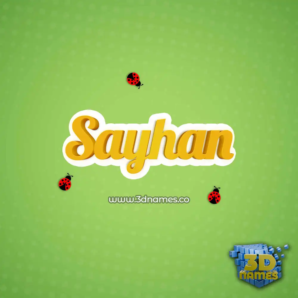 sayhan in Ladybugs style - 3D name wallpaper