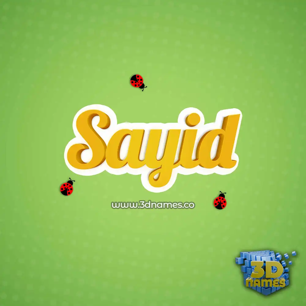 sayid in Ladybugs style - 3D name wallpaper