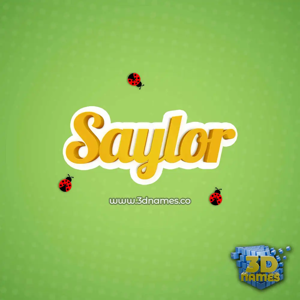 saylor in Ladybugs style - 3D name wallpaper