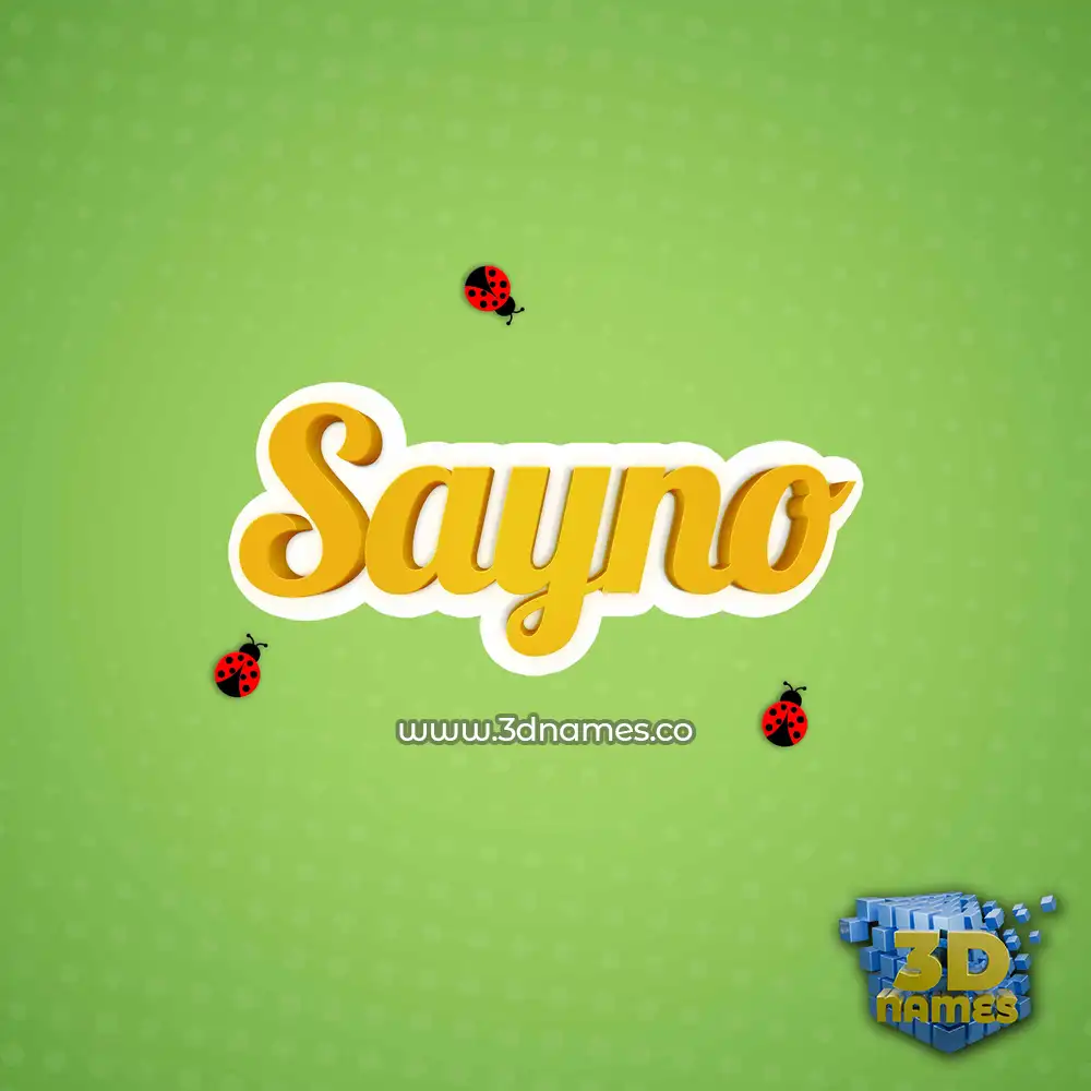 sayno in Ladybugs style - 3D name wallpaper