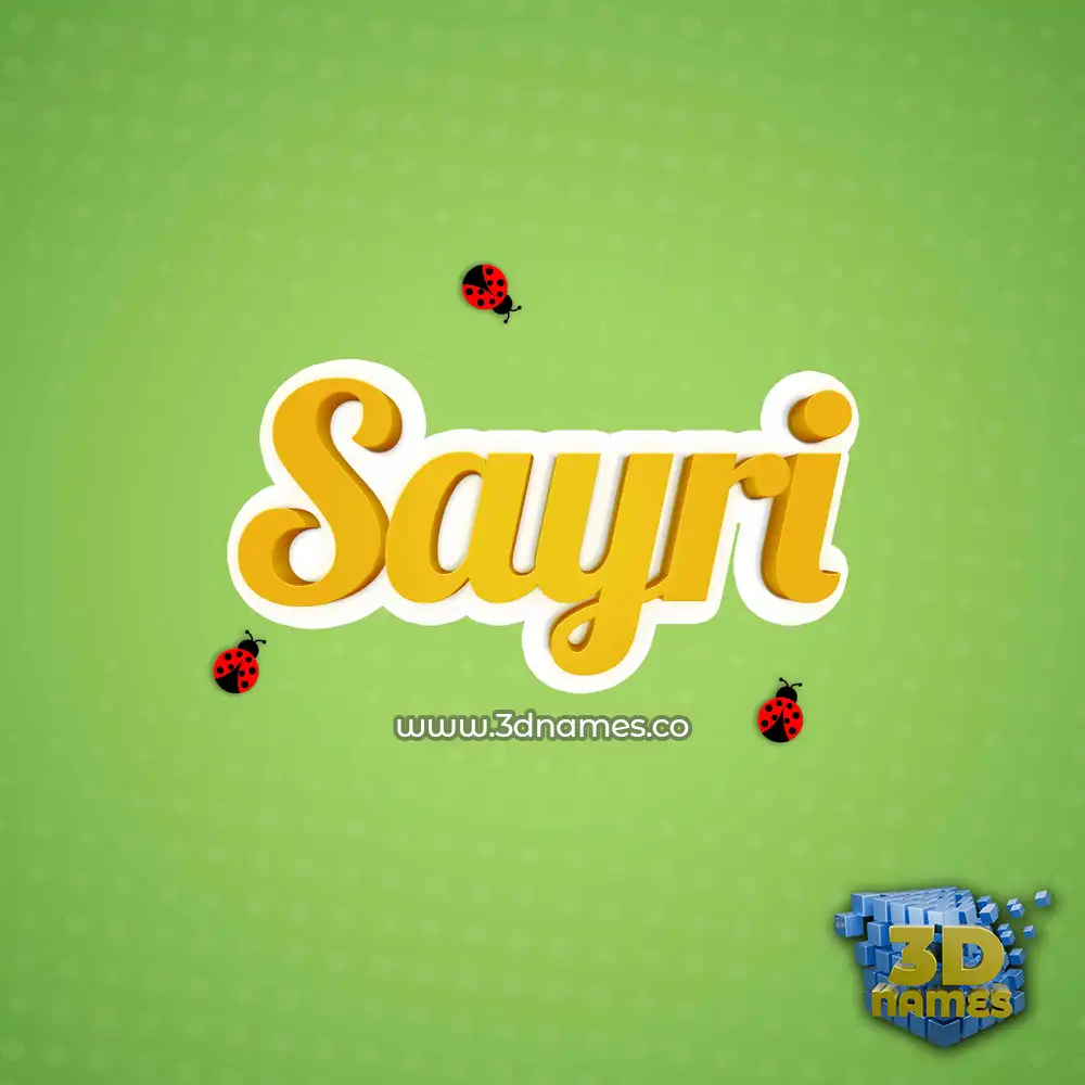 sayri in Ladybugs style - 3D name wallpaper