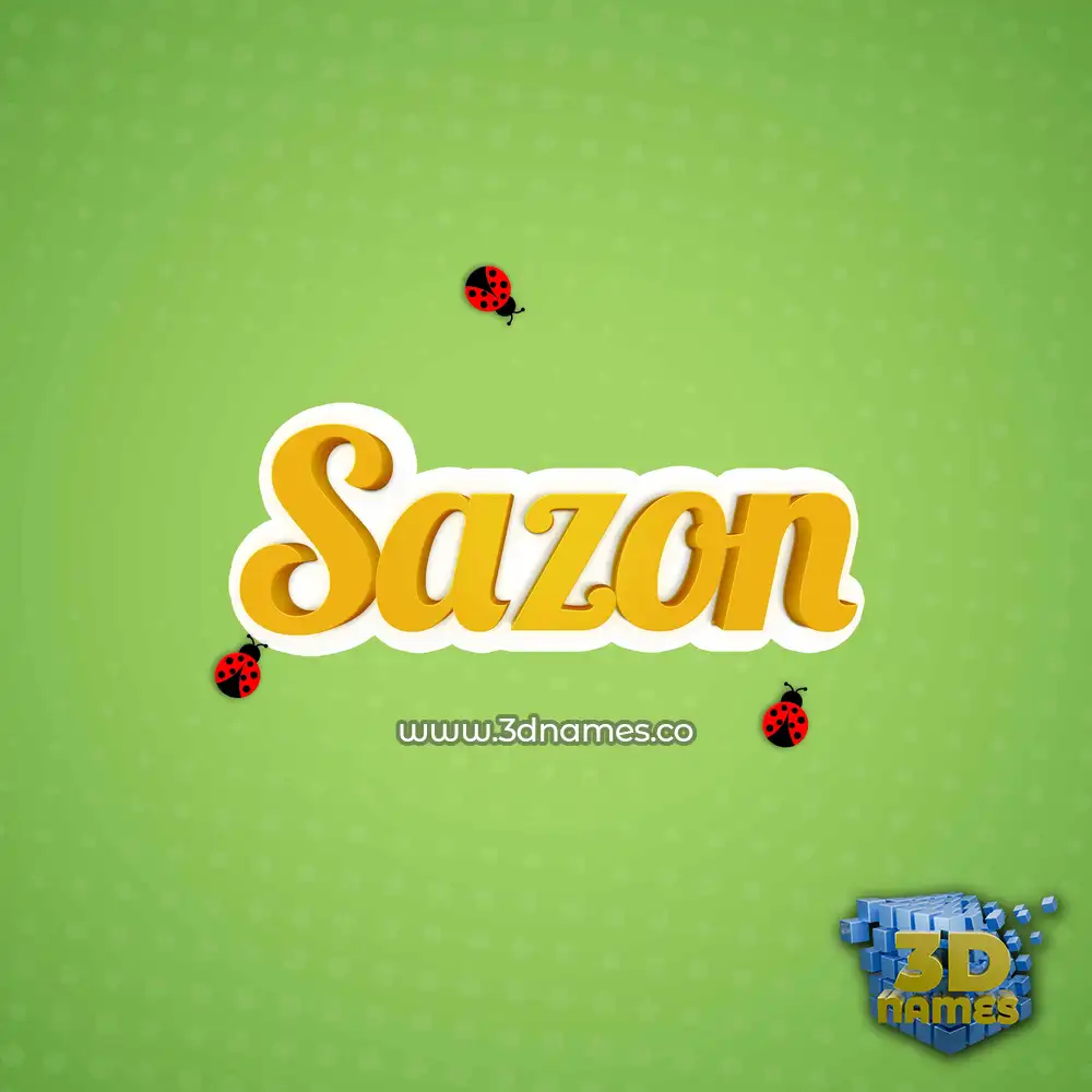 sazon in Ladybugs style - 3D name wallpaper