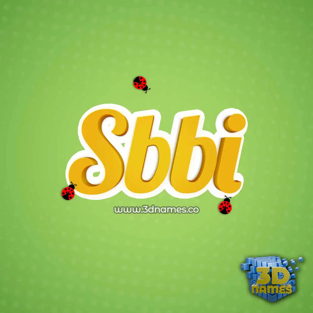 sbbi in Ladybugs style - 3D name wallpaper