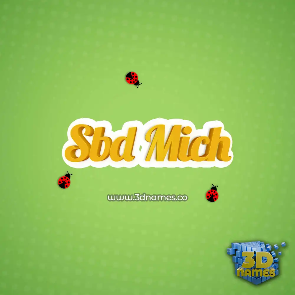 sbd mich in Ladybugs style - 3D name wallpaper
