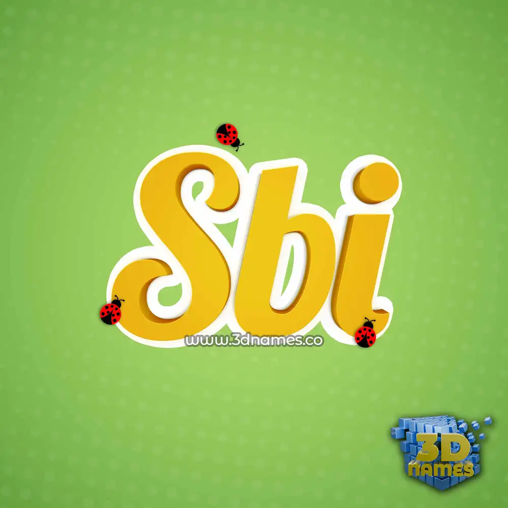 sbi in Ladybugs style - 3D name wallpaper