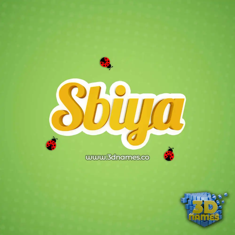 sbiya in Ladybugs style - 3D name wallpaper