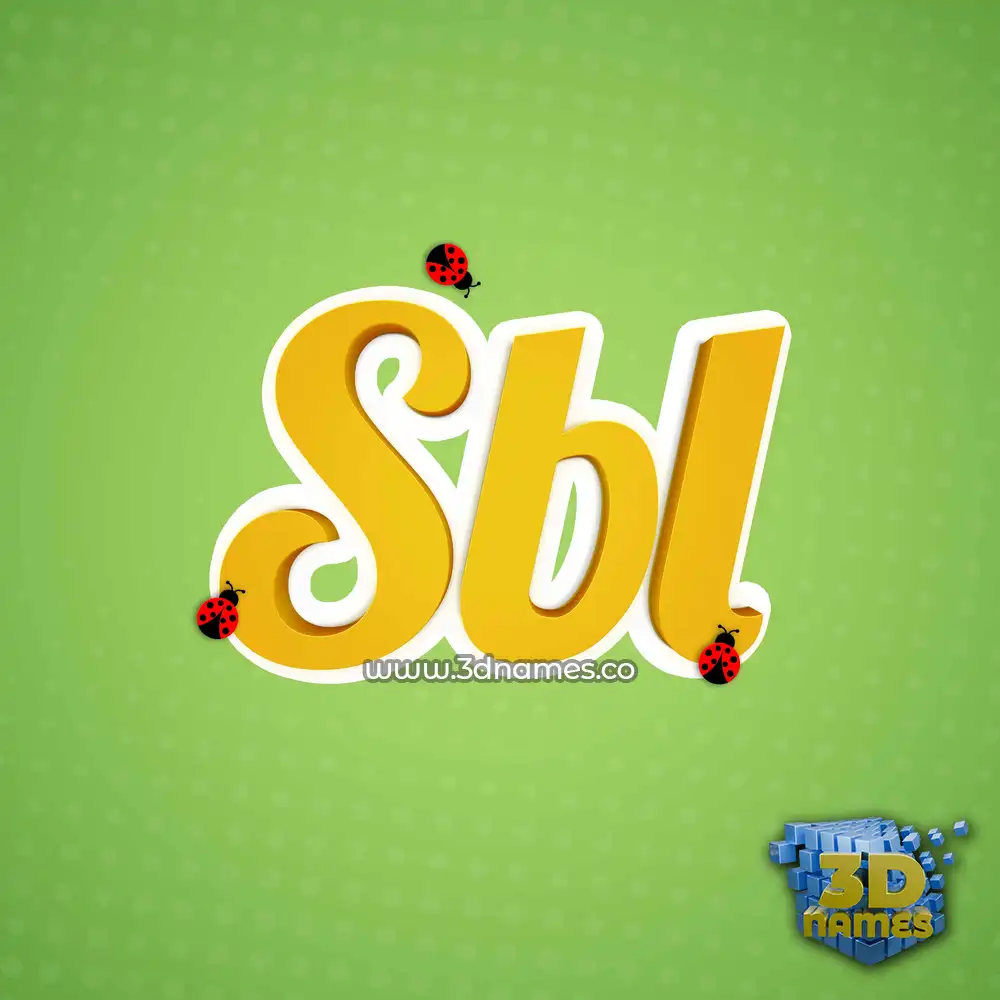 sbl in Ladybugs style - 3D name wallpaper