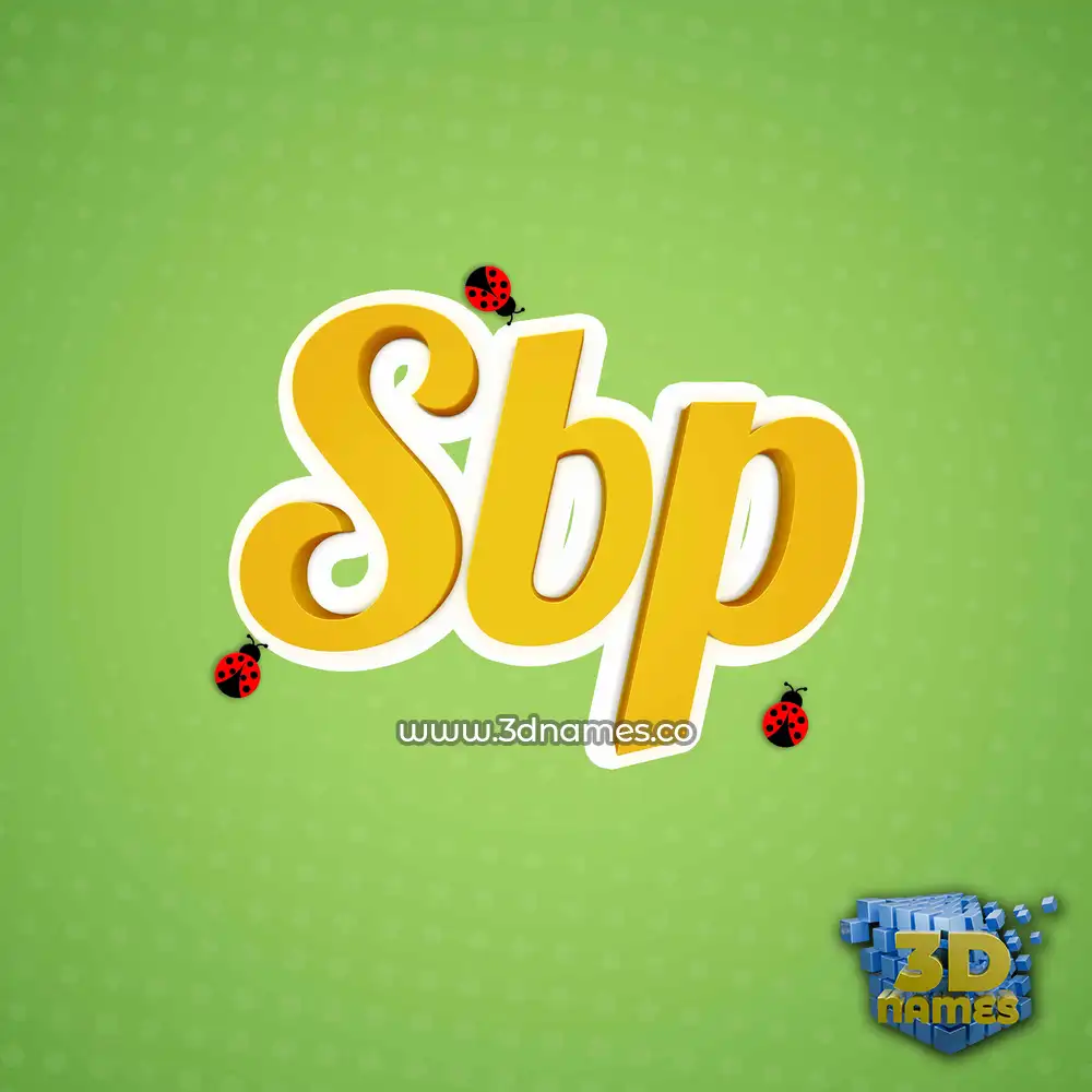 sbp in Ladybugs style - 3D name wallpaper