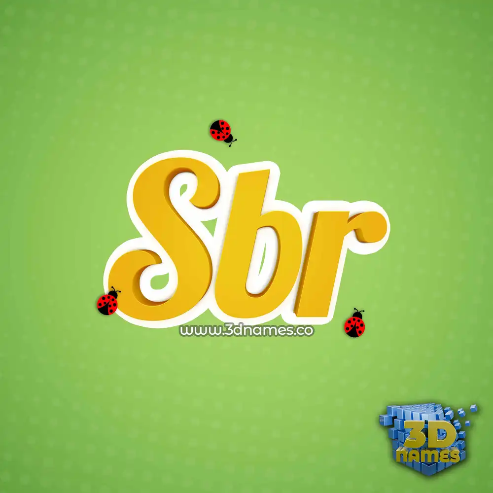 sbr in Ladybugs style - 3D name wallpaper