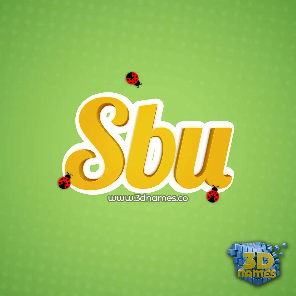 sbu in Ladybugs style - 3D name wallpaper