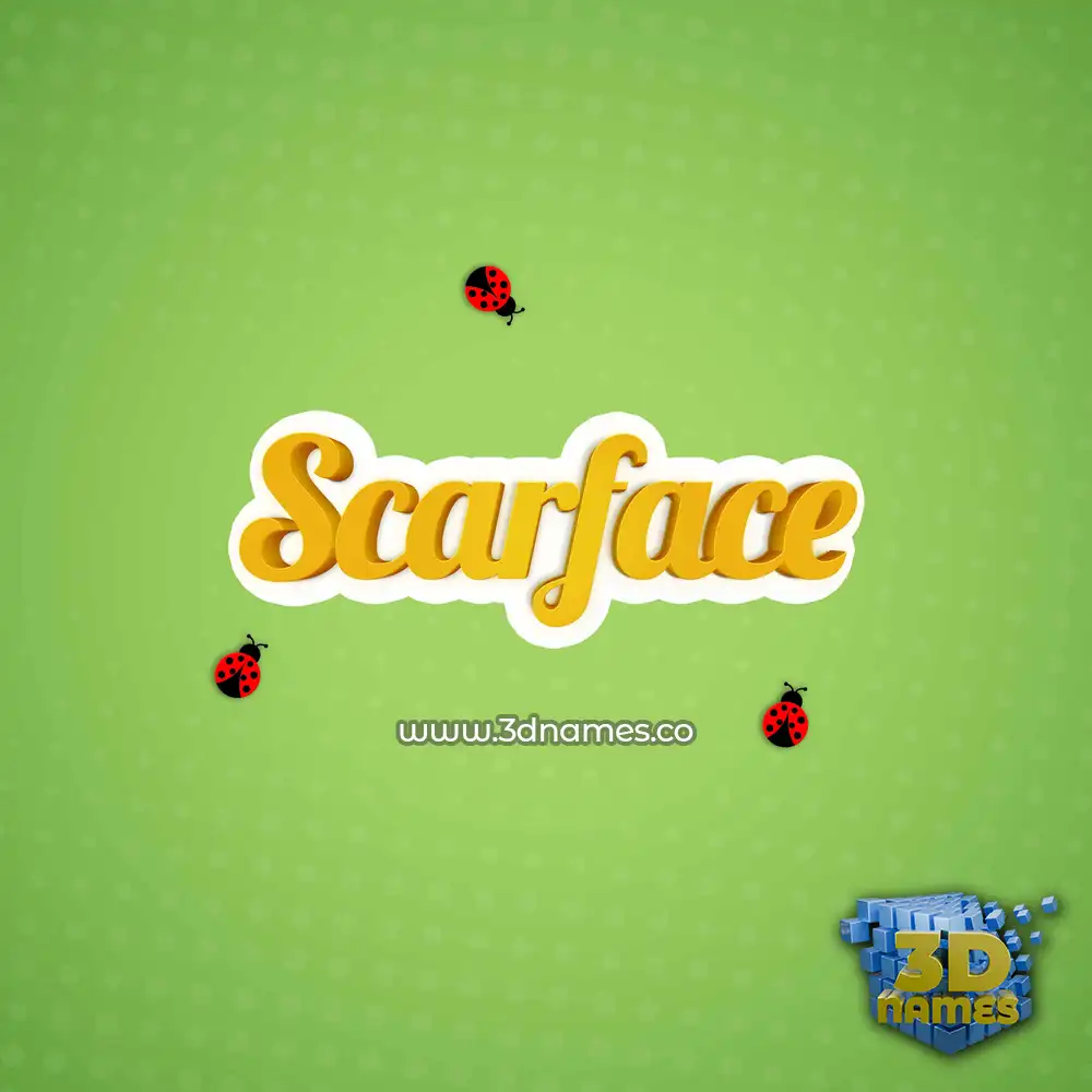 scarface in Ladybugs style - 3D name wallpaper