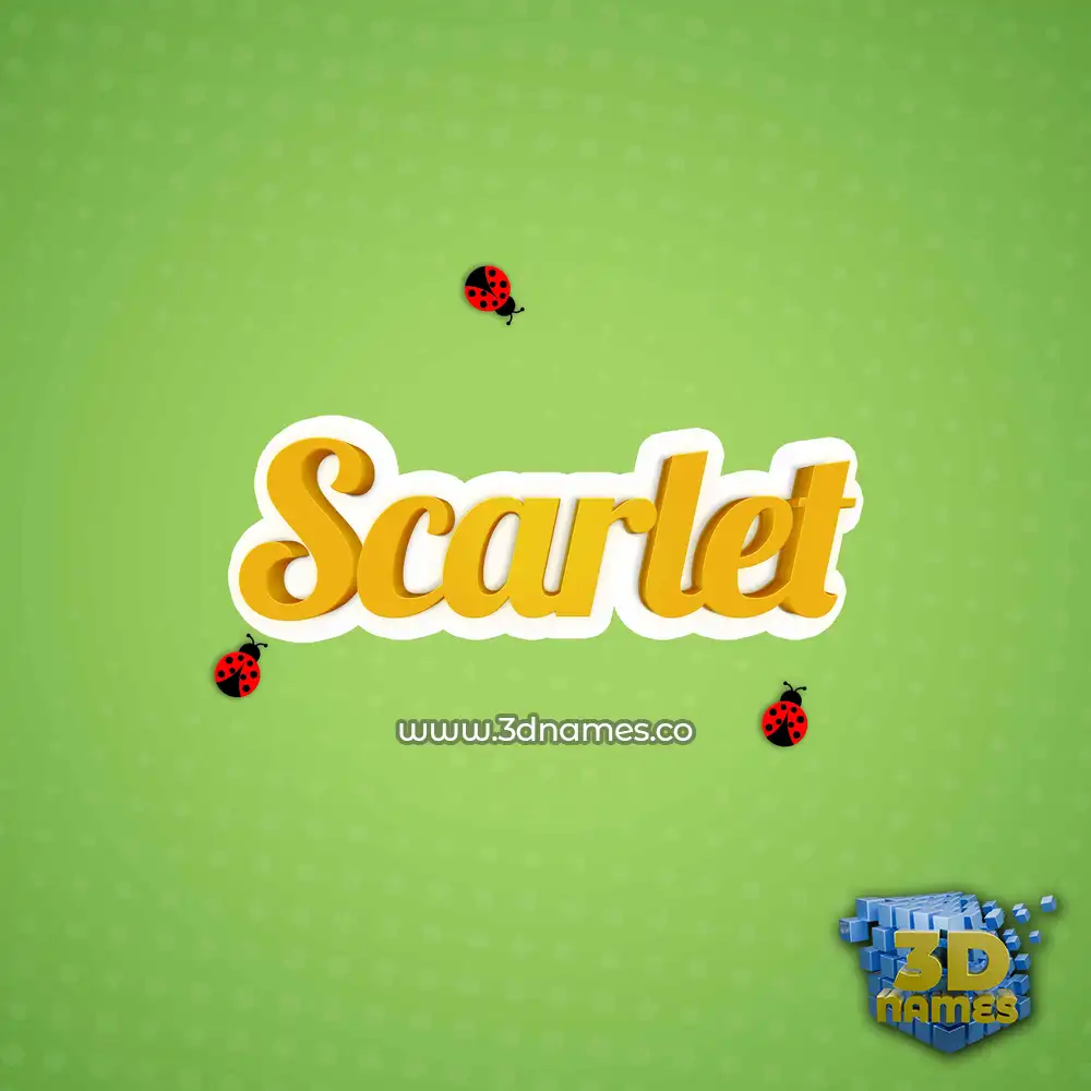 scarlet in Ladybugs style - 3D name wallpaper
