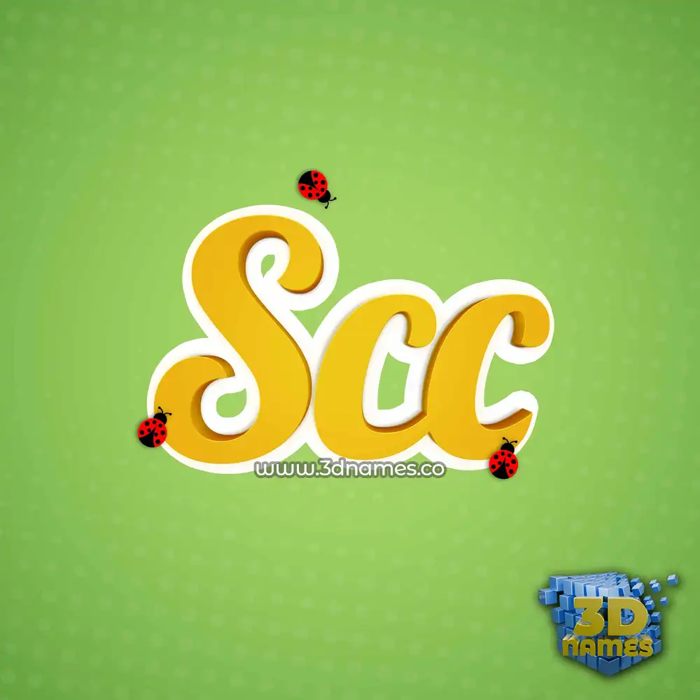 scc in Ladybugs style - 3D name wallpaper