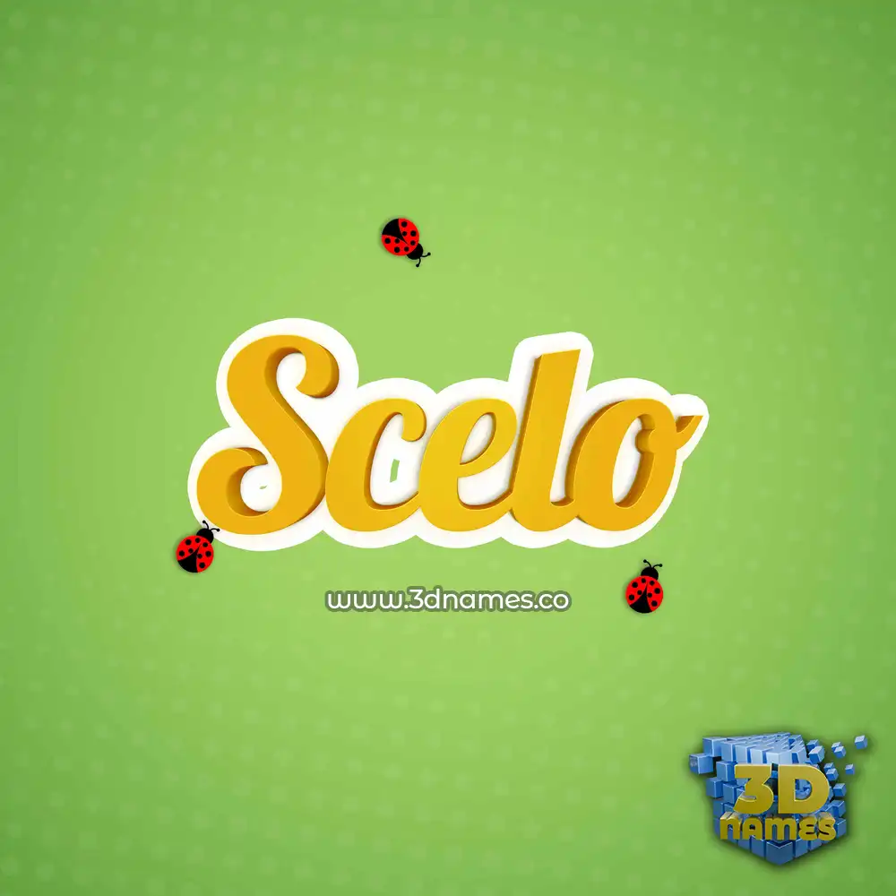 scelo in Ladybugs style - 3D name wallpaper