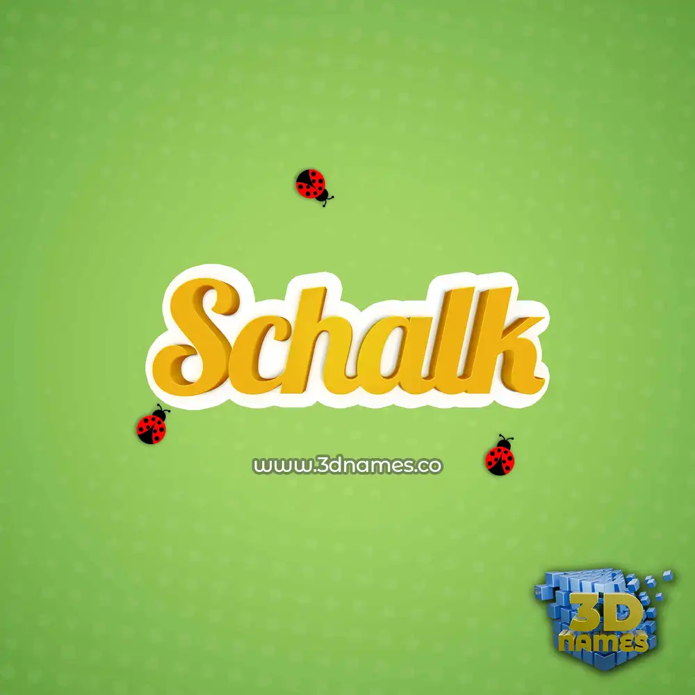 schalk in Ladybugs style - 3D name wallpaper