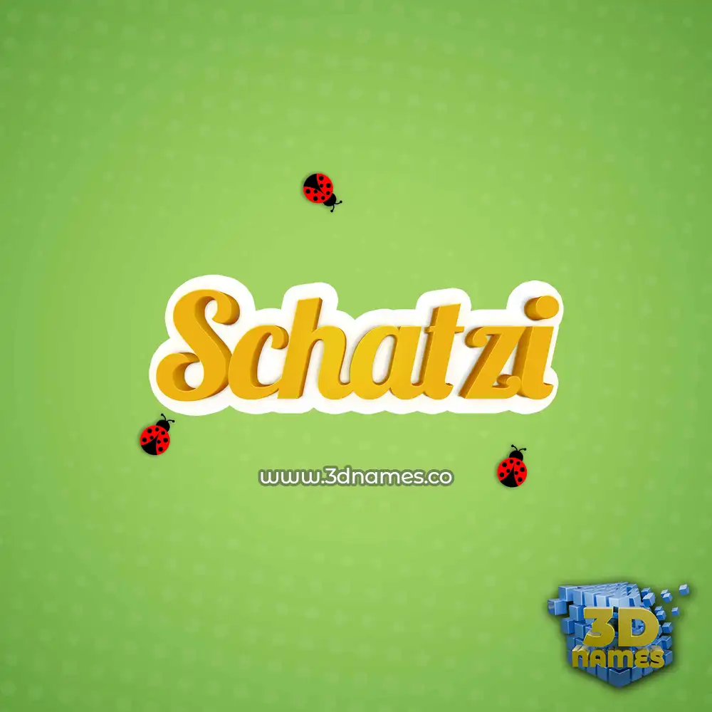 schatzi in Ladybugs style - 3D name wallpaper