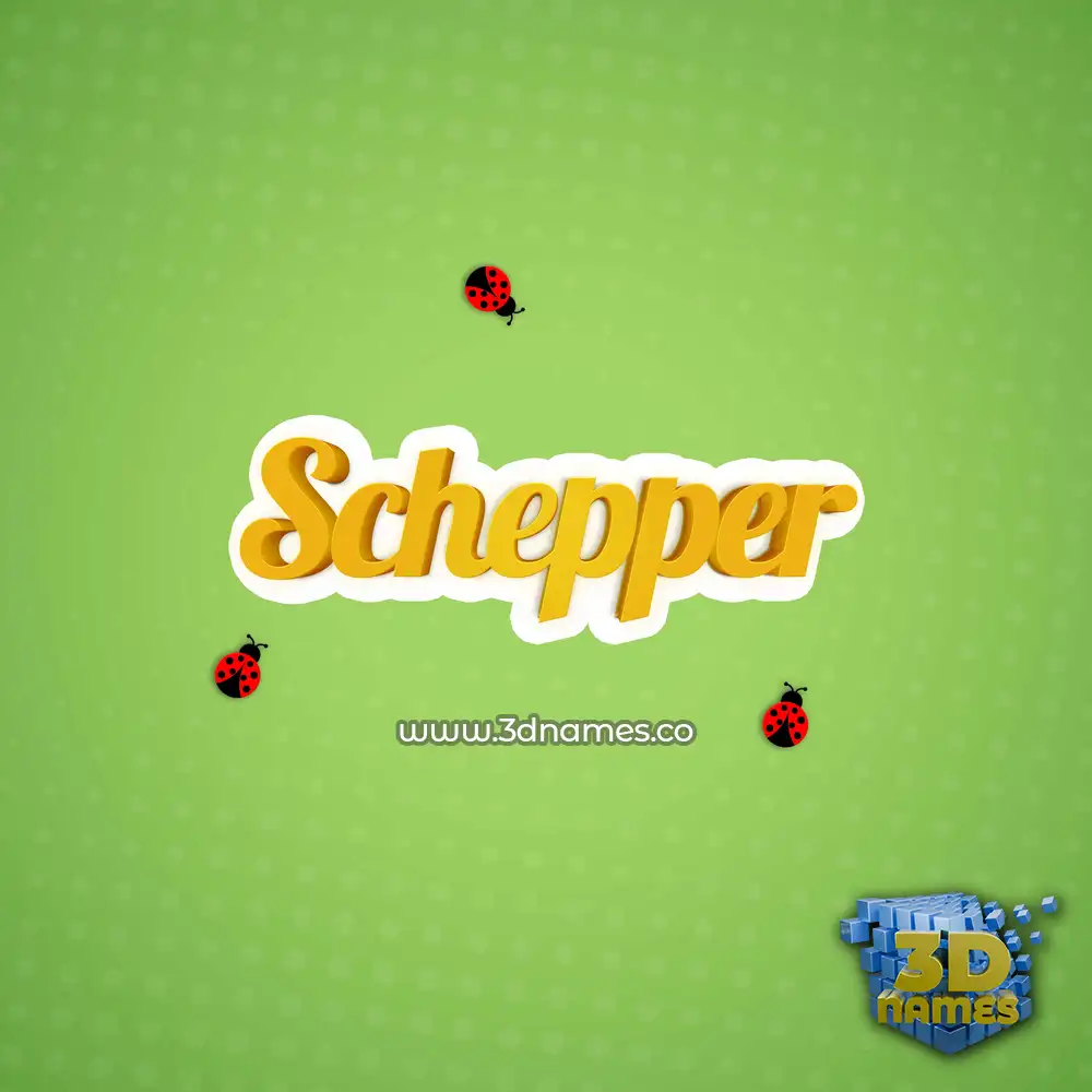 schepper in Ladybugs style - 3D name wallpaper