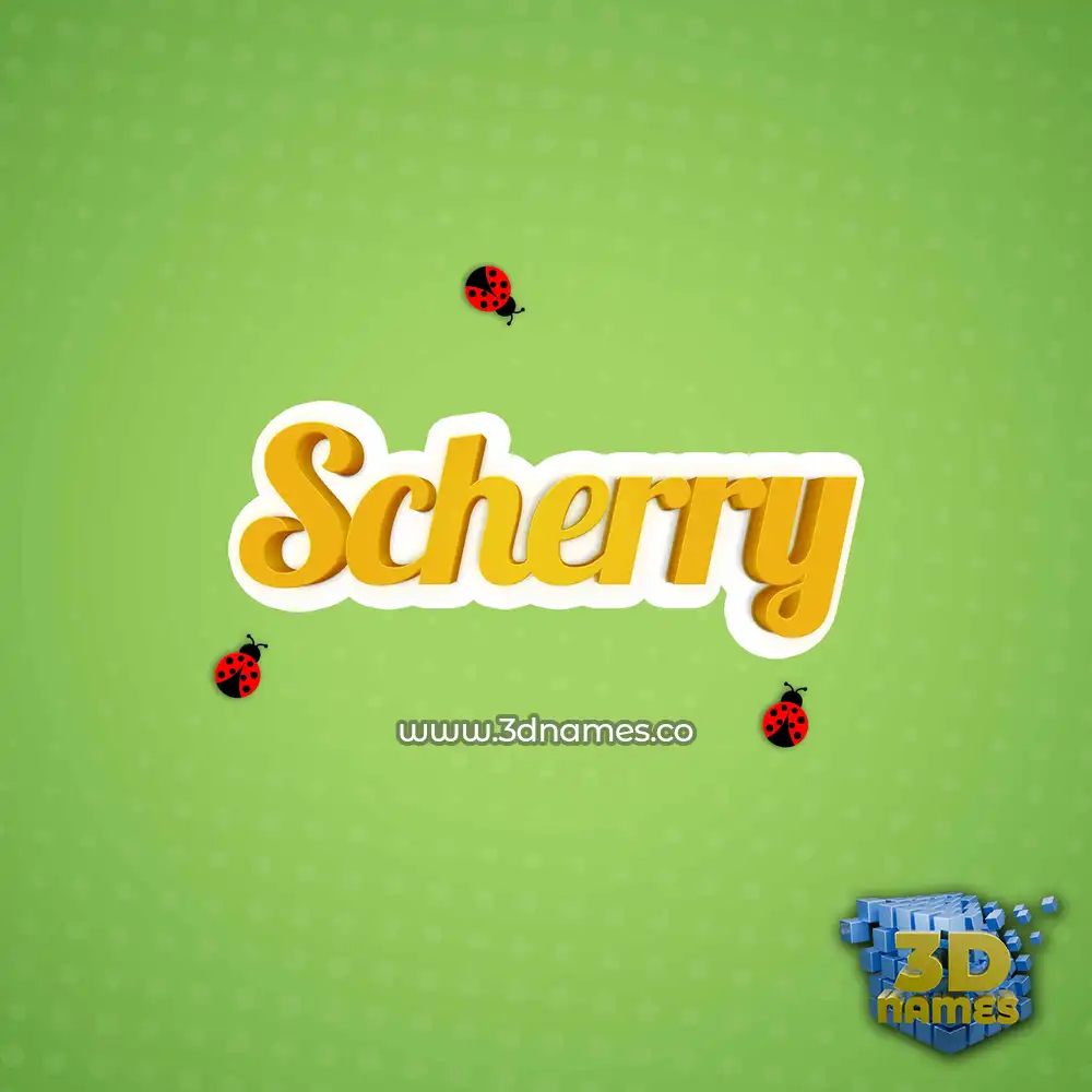 scherry in Ladybugs style - 3D name wallpaper