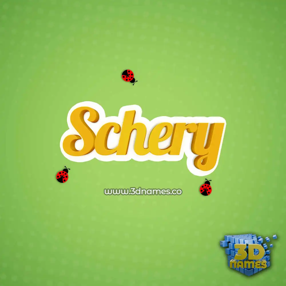 schery in Ladybugs style - 3D name wallpaper