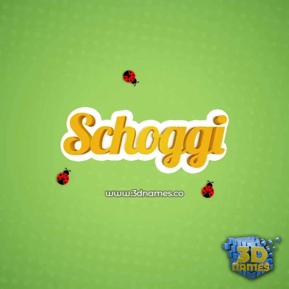 schoggi in Ladybugs style - 3D name wallpaper
