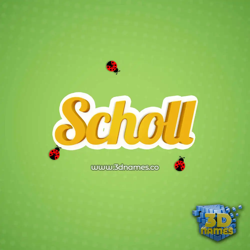 scholl in Ladybugs style - 3D name wallpaper