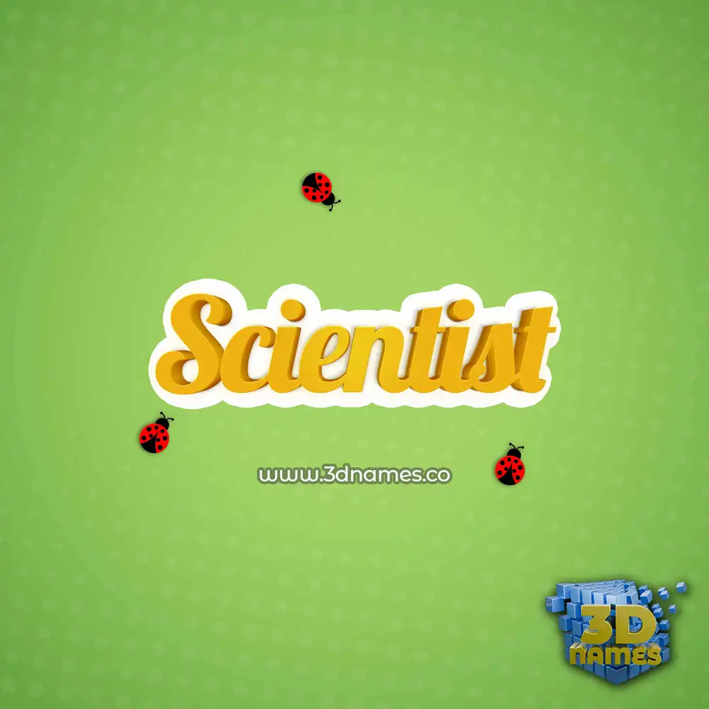 scientist in Ladybugs style - 3D name wallpaper