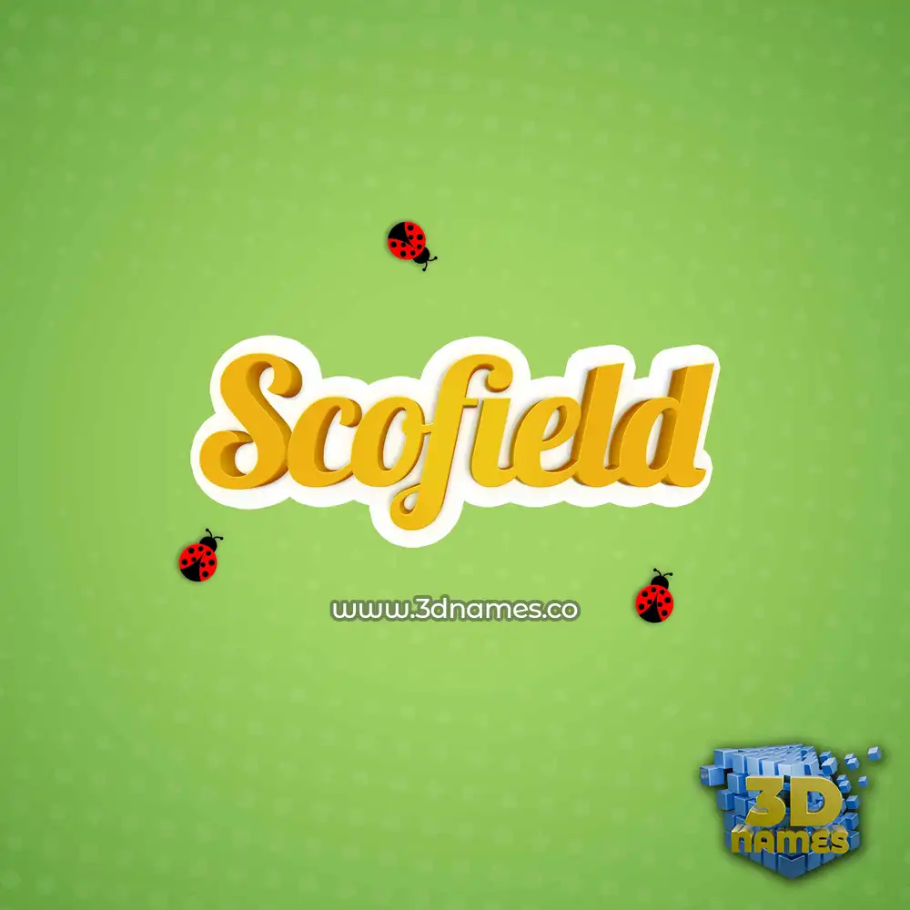 scofield in Ladybugs style - 3D name wallpaper